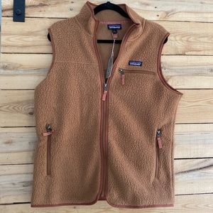 Patagonia Womens retro pile vest - beech brown- large